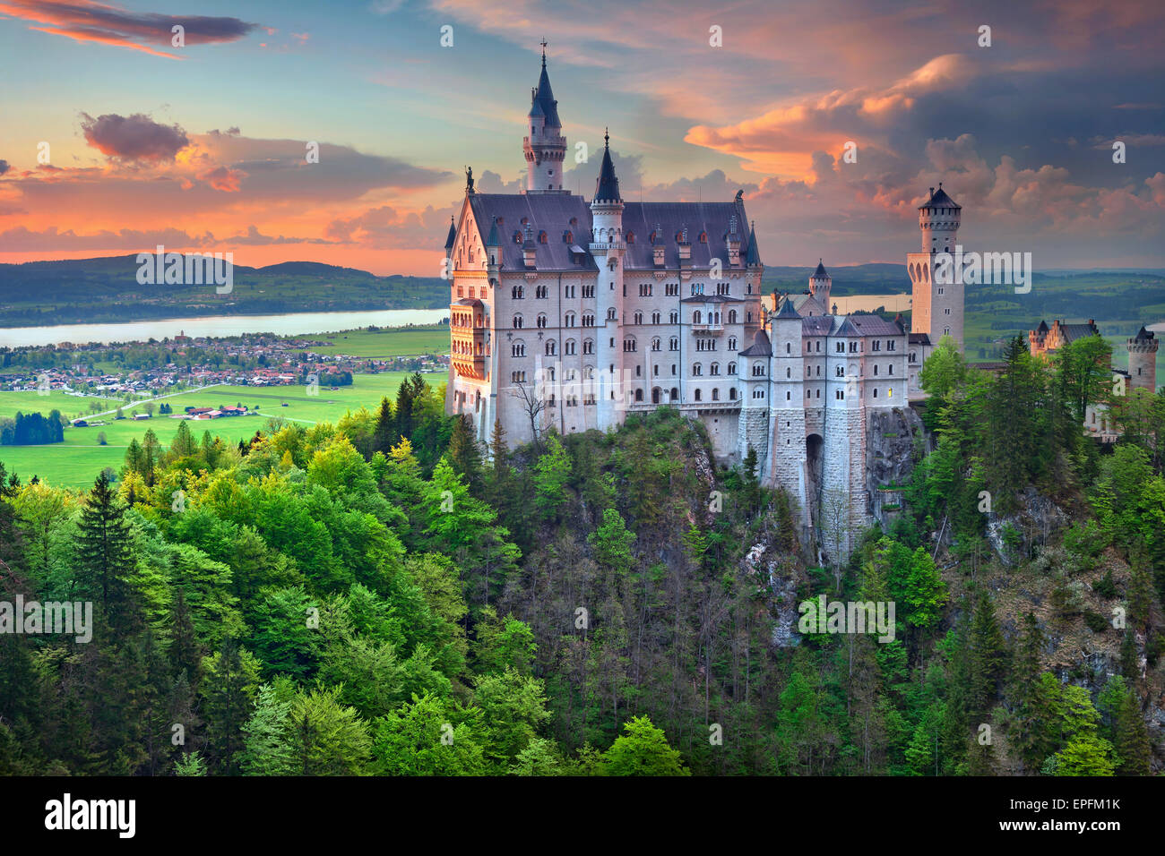 Neuschwanstein Castle, Germany. Stock Photo