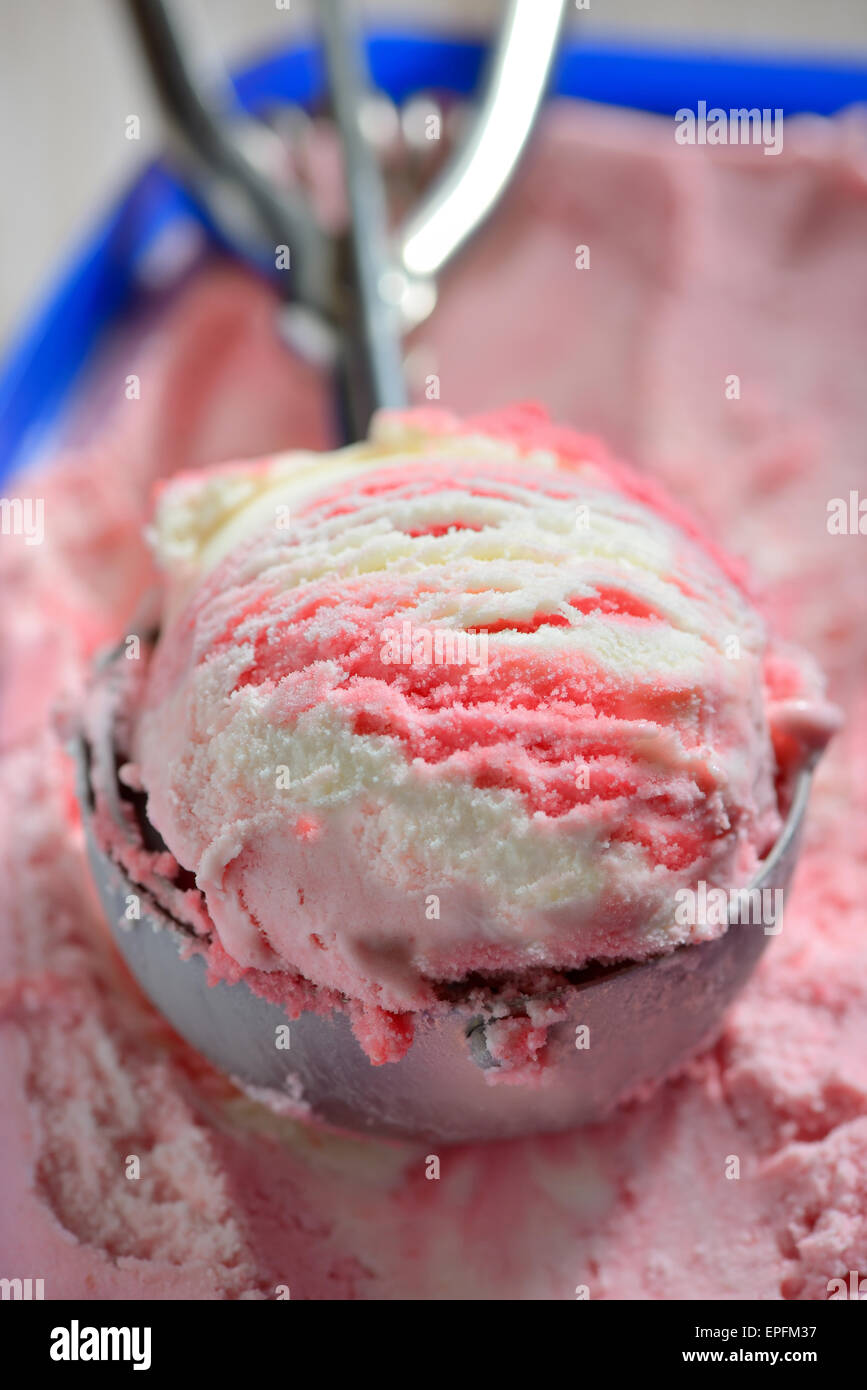 ice cream scooped with a scoop Stock Photo Alamy