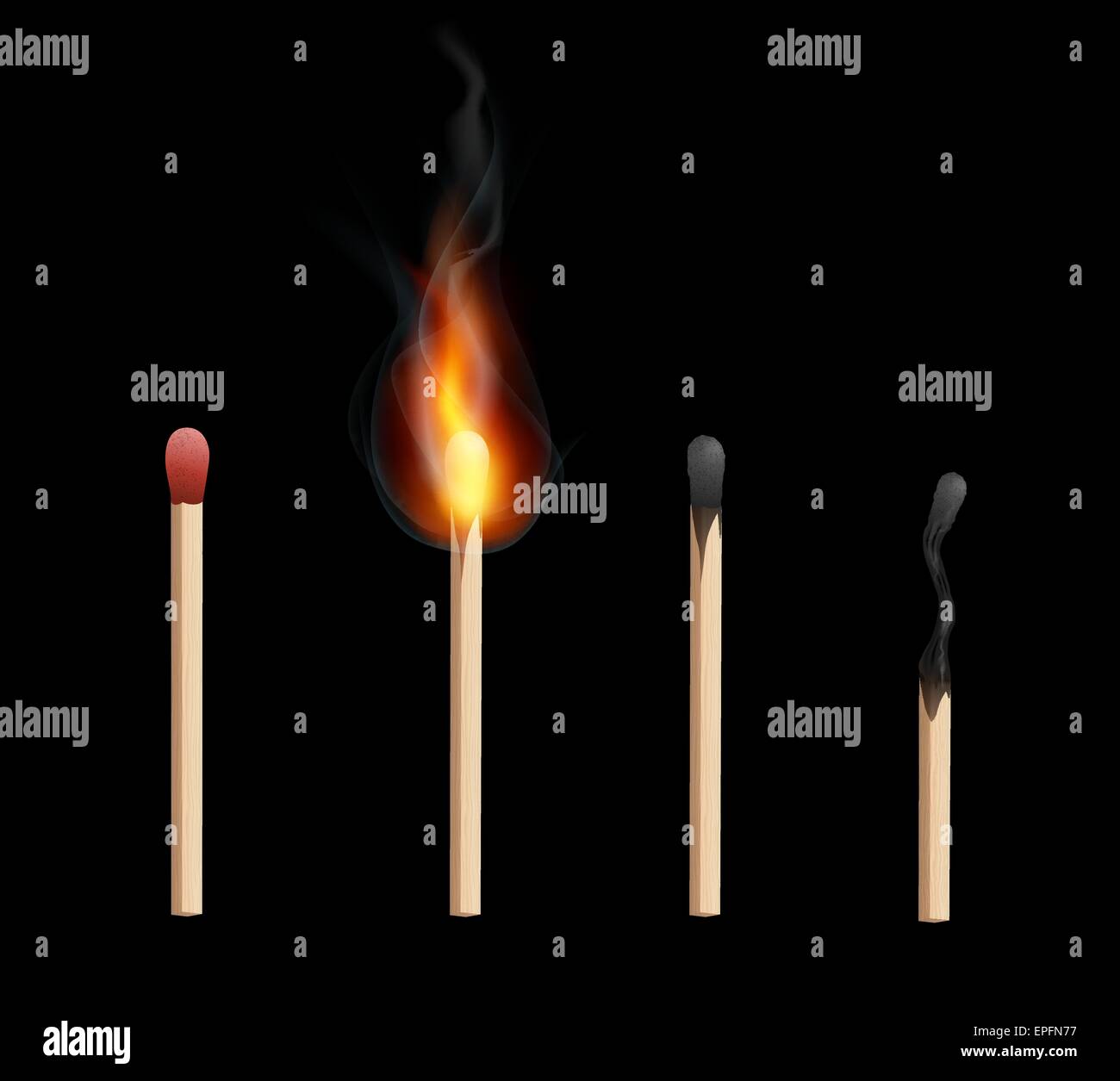 Match strike light flame burn hi-res stock photography and images - Alamy