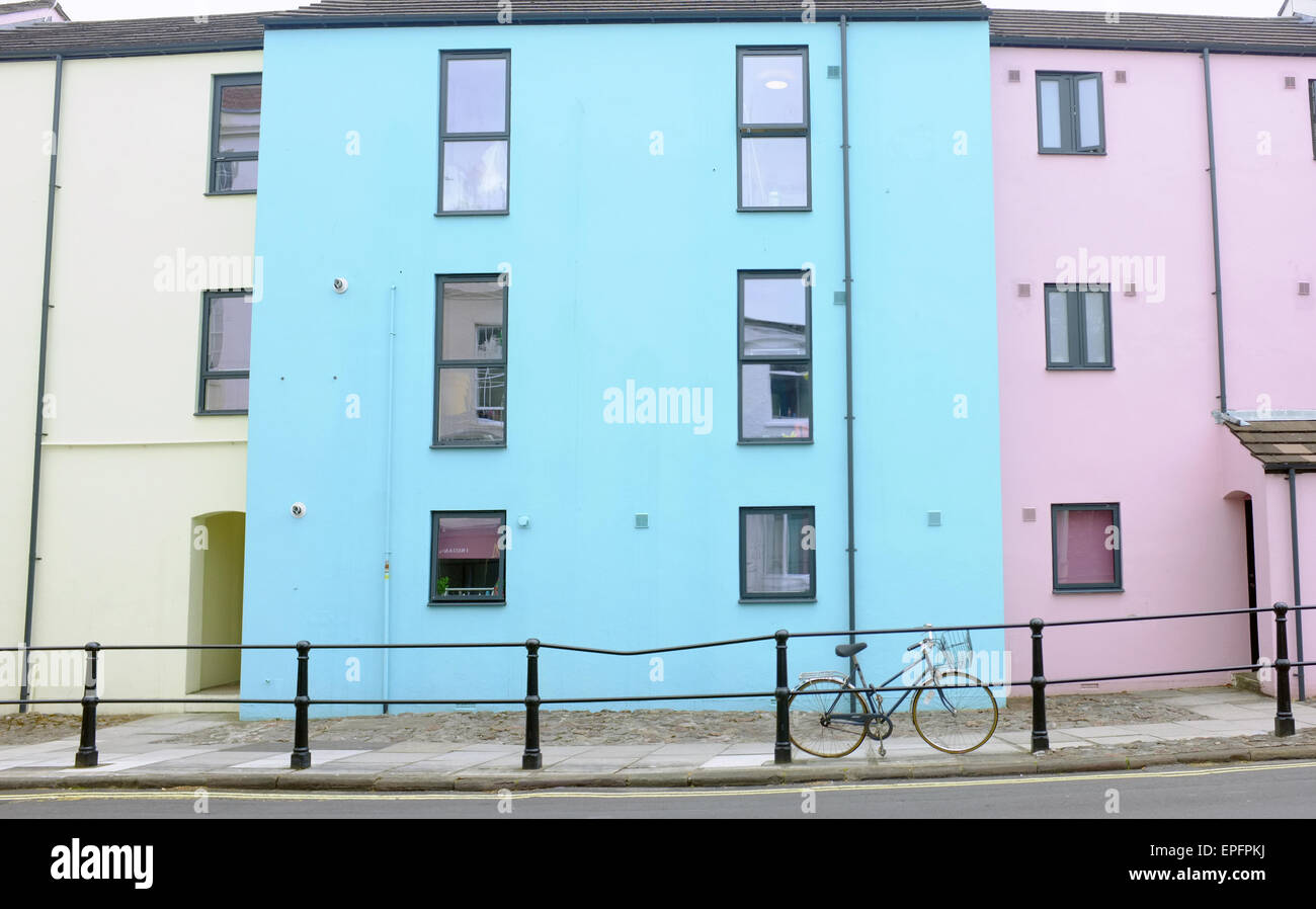 A row of colourful terraced housing in Bristol Stock Photo Alamy