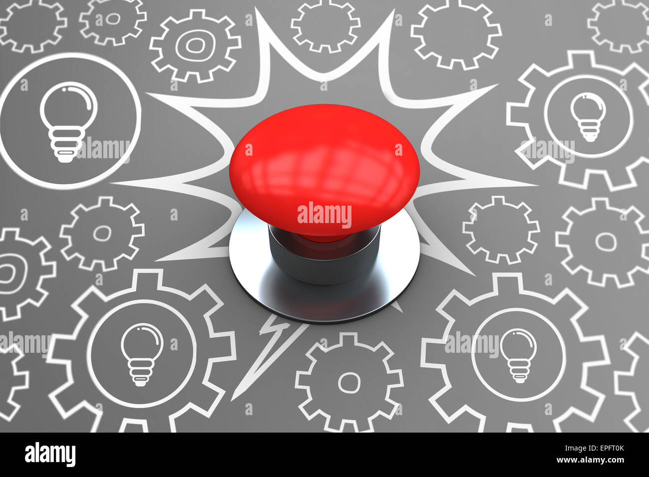 Composite image of digitally generated red push button Stock Photo - Alamy