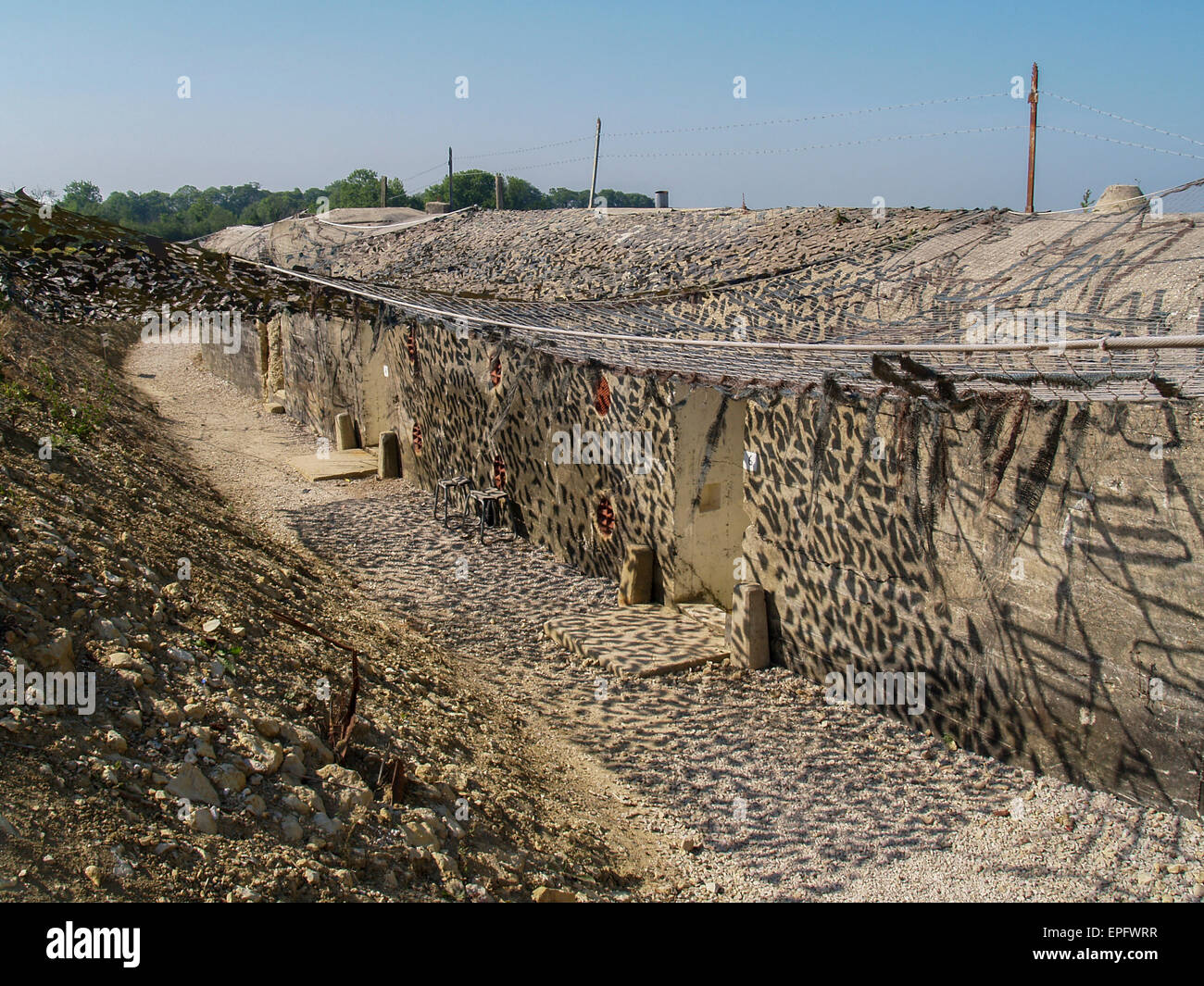German WW2 concrete blockhouse gun emplacement 'Crisbecq Battery' St