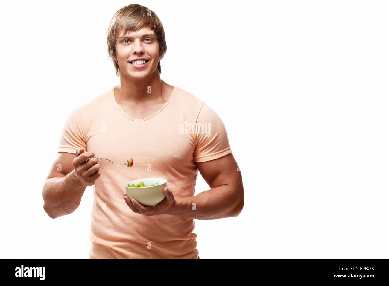 Athlete eating healthy meal hi-res stock photography and images - Alamy