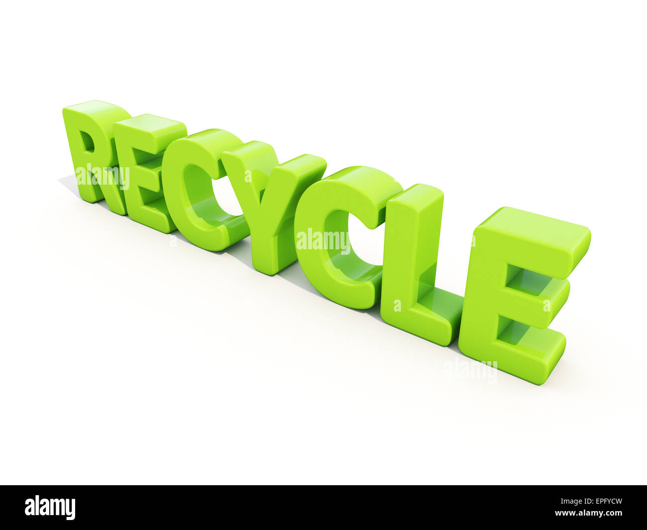 3d word recycle Stock Photo