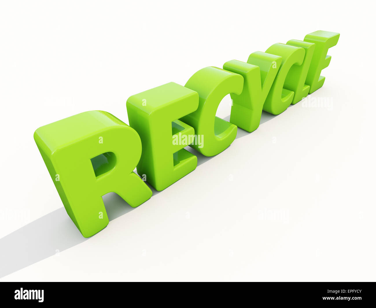 3d word recycle Stock Photo