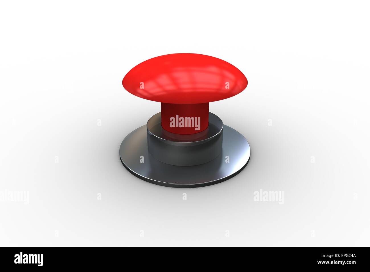 Digitally generated red push button Stock Photo - Alamy