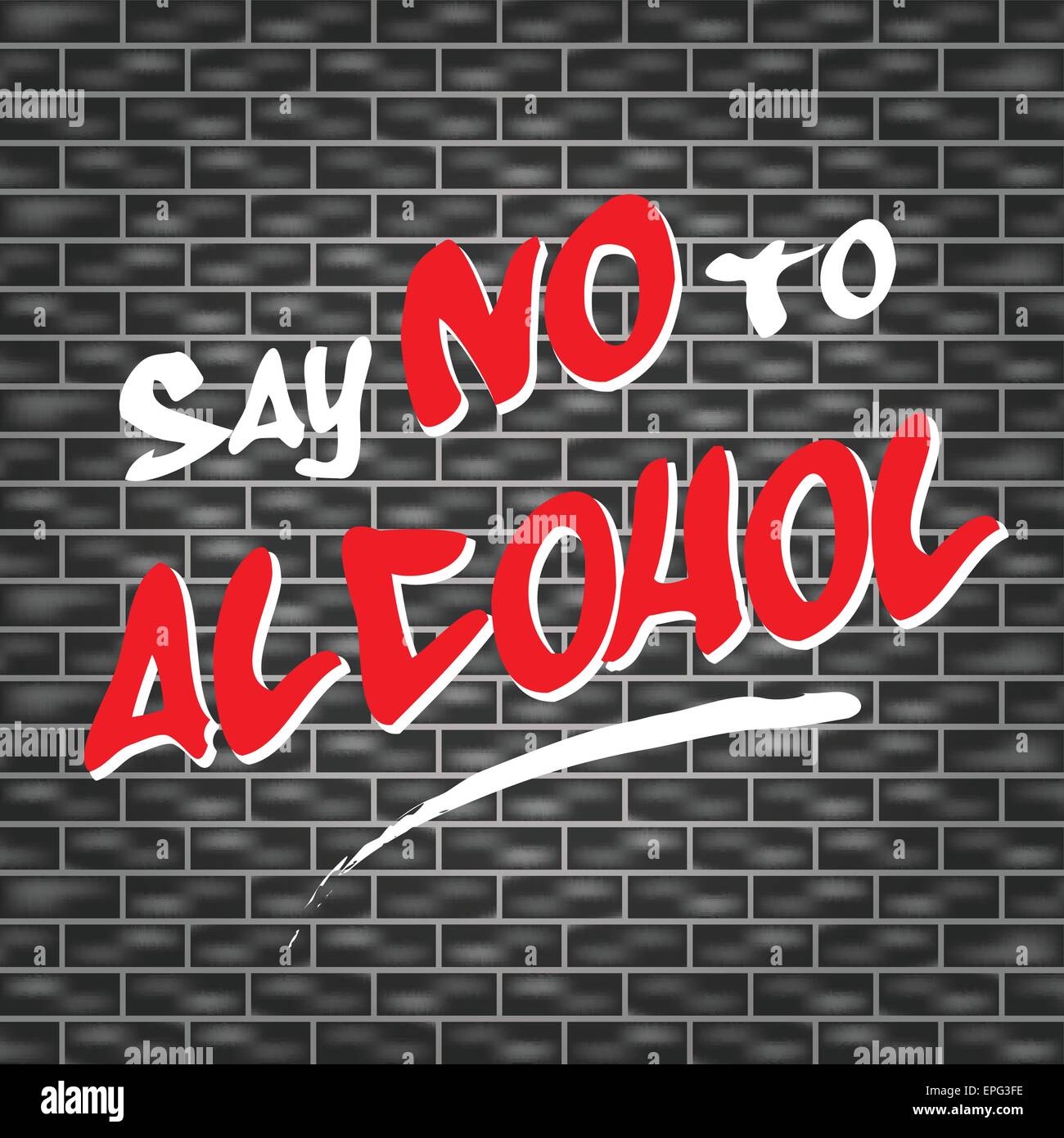 illustration of graffiti for say no to alcohol Stock Vector Image & Art -  Alamy