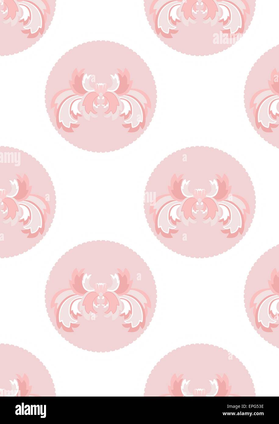 Delicate pink seamless background with flower Stock Vector Image & Art ...
