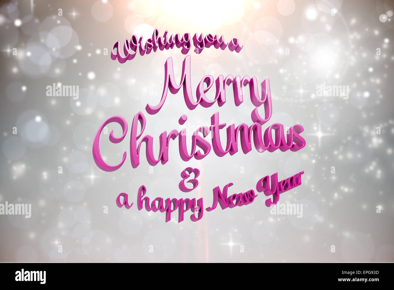 Composite image of merry christmas message Stock Photo - Alamy