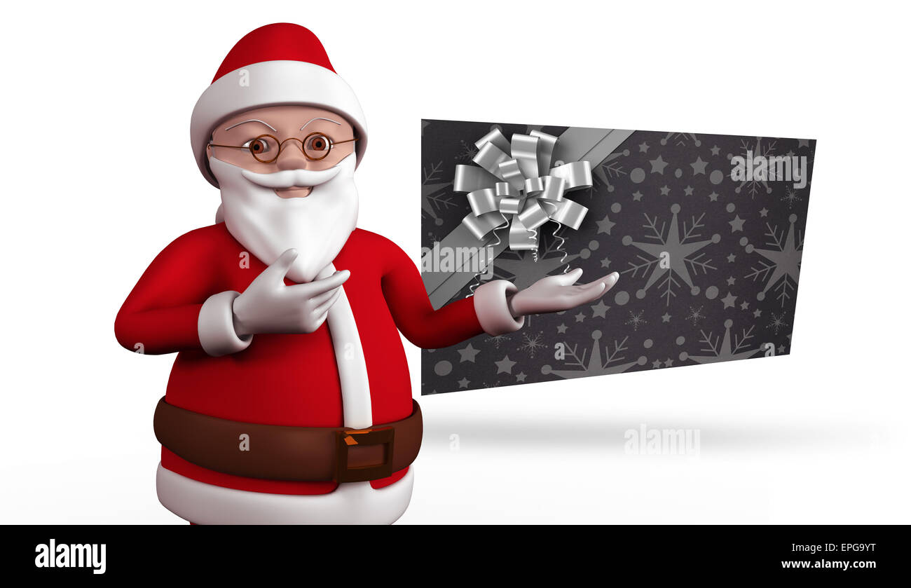 Composite image of cute cartoon santa claus Stock Photo - Alamy