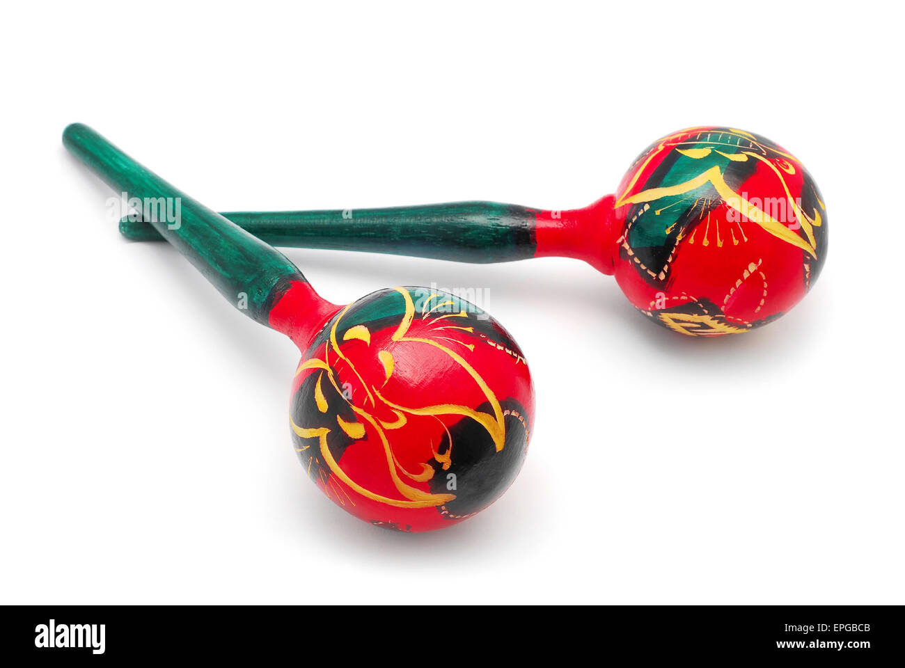 traditional maracas on white background Stock Photo Alamy