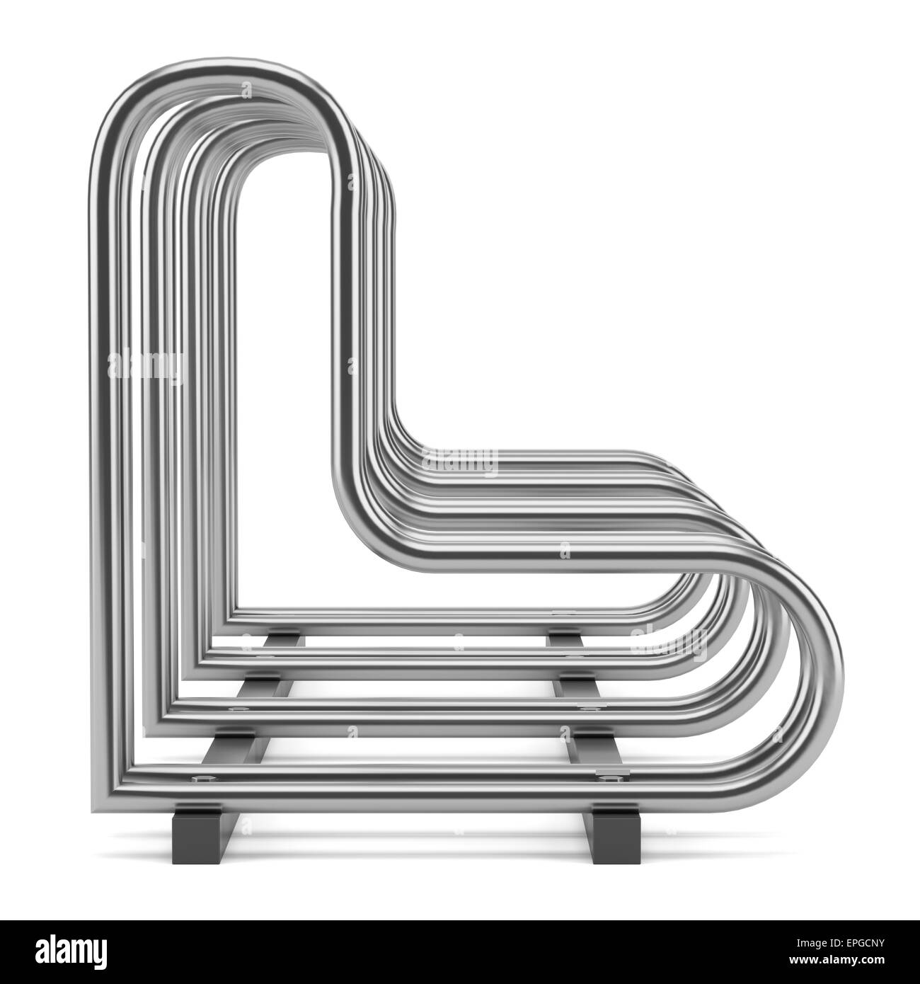 street bicycle rack isolated on white background Stock Photo - Alamy