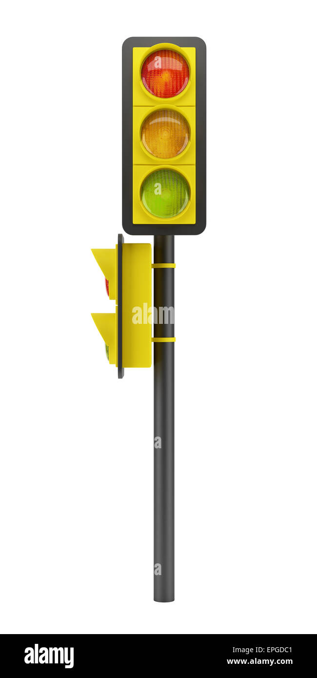 traffic light isolated on white background Stock Photo - Alamy
