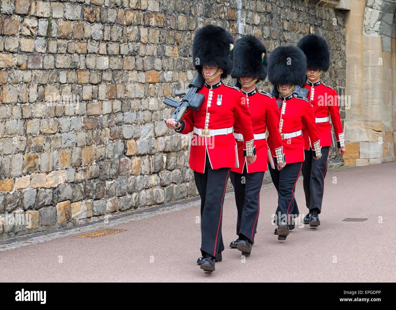 Royal Guards at Windsor Castle, UK Stock Photo