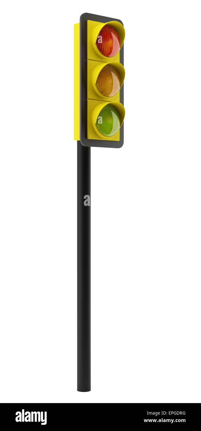 traffic light isolated on white background Stock Photo - Alamy