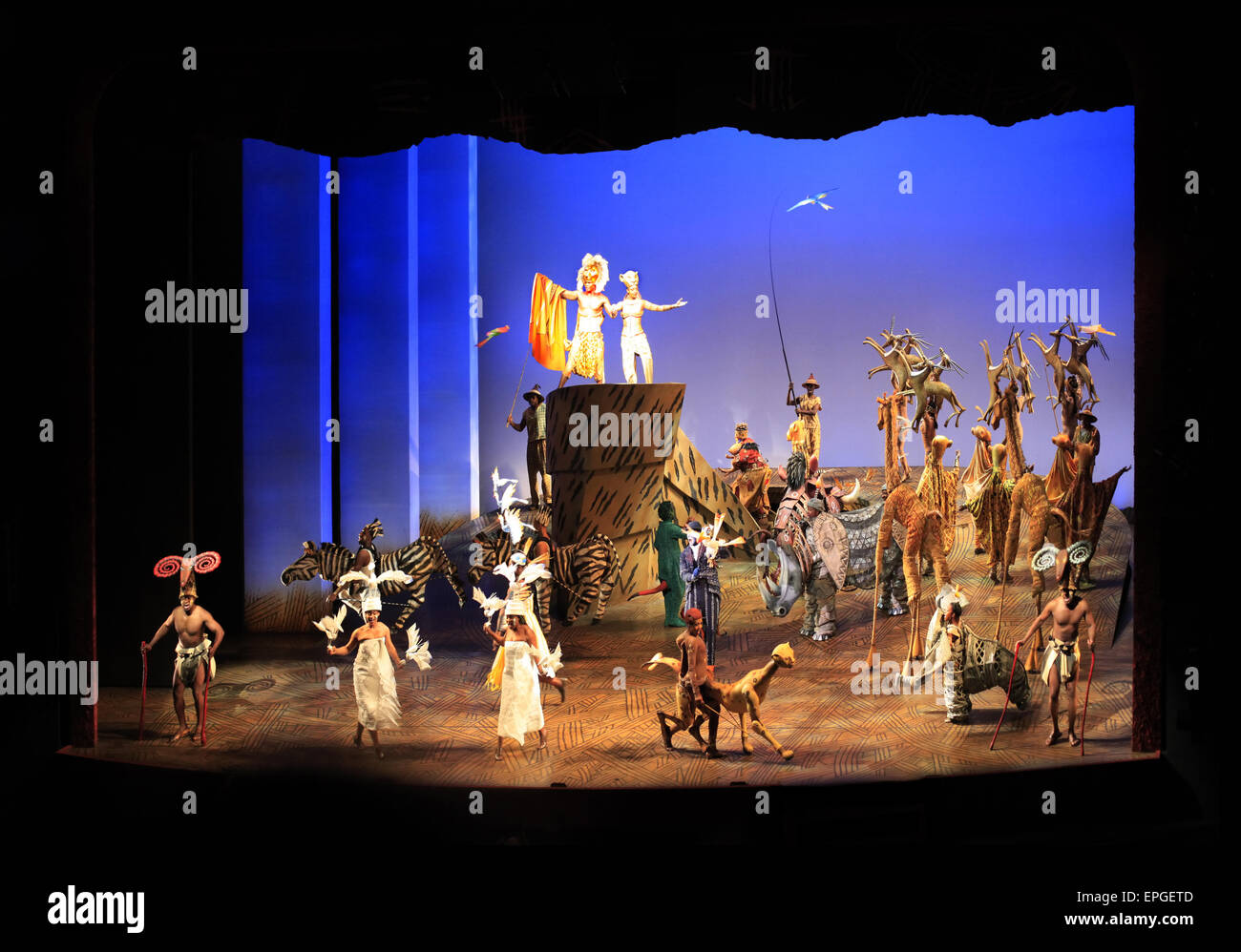 New York. Minskoff Theatre. The Lion King Stock Photo