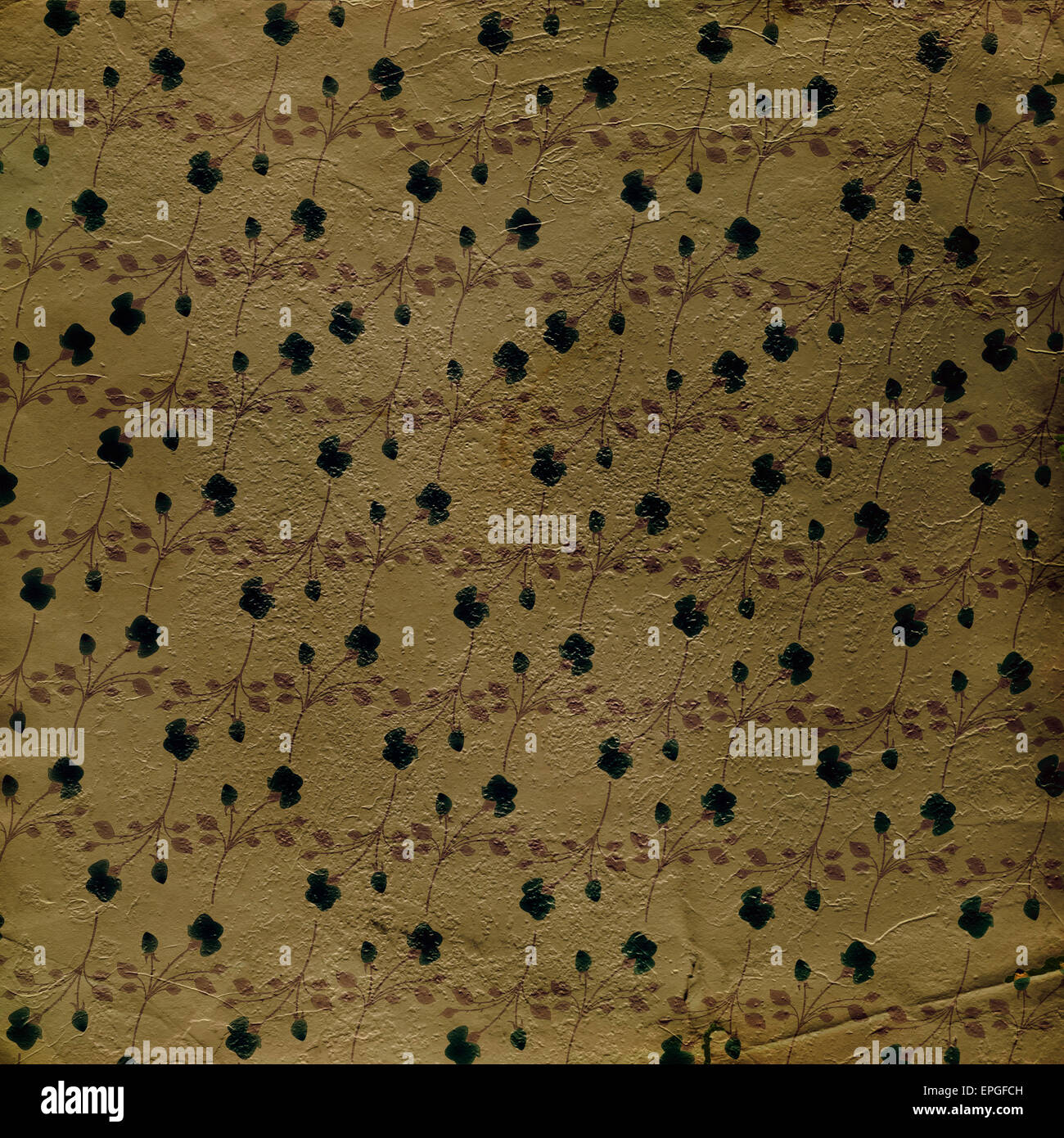 Grunge vintage background with flowers for design Stock Photo - Alamy