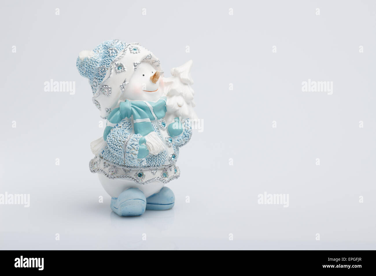 Cheerful snowman Stock Photo
