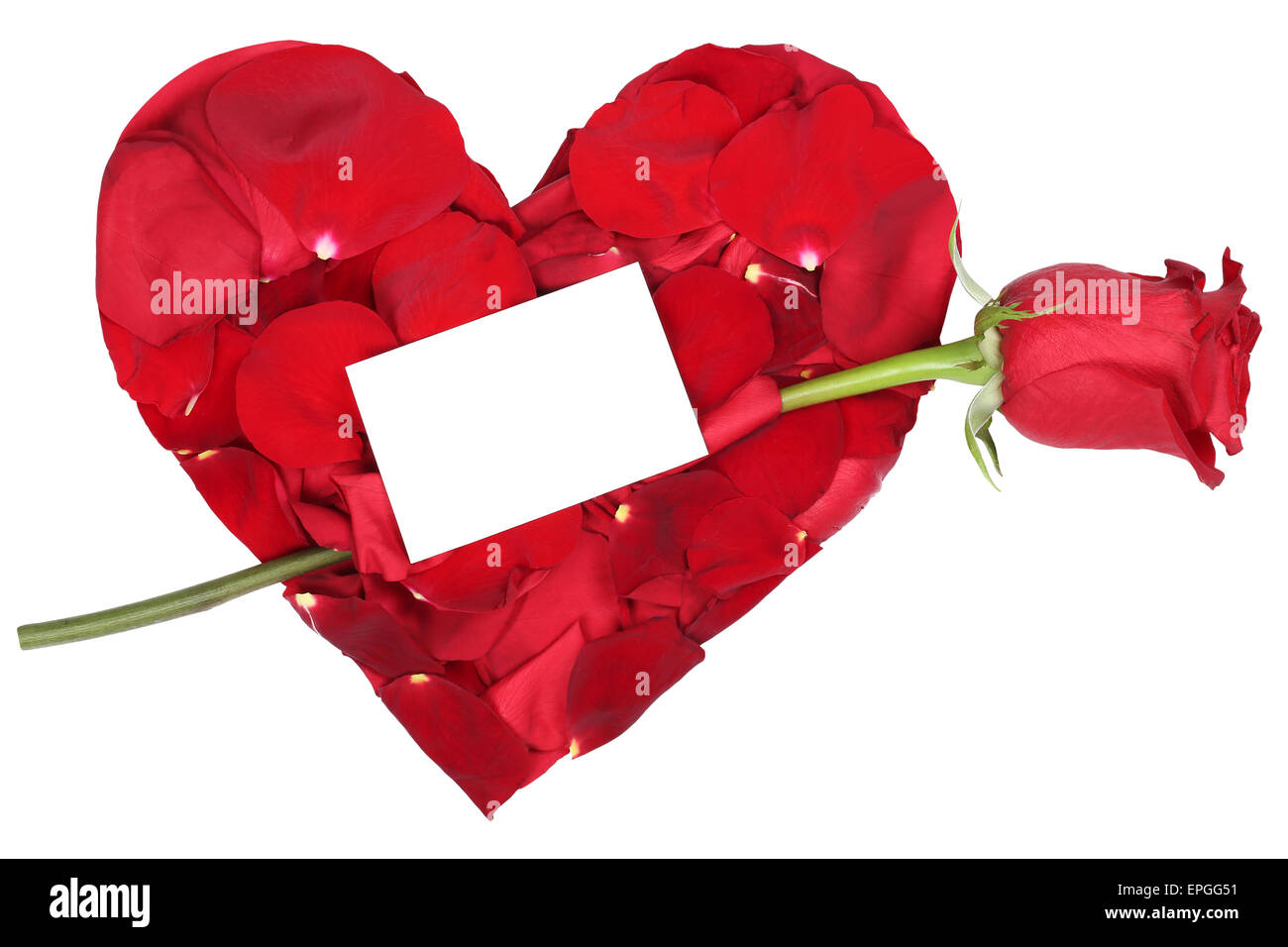 Herz mit Rose Thema Liebe zum Valentinstag, Hochzeit oder Muttertag mit  Textfreiraum Stock Photo - Alamy