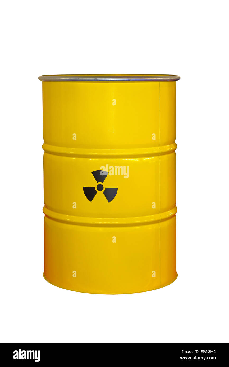 Radioactive barrel Stock Photo