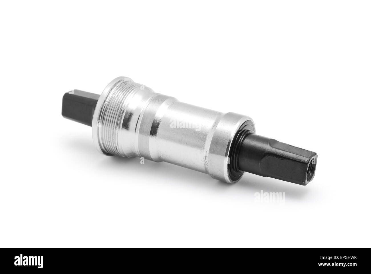 bicycle bottom bracket on white Stock Photo