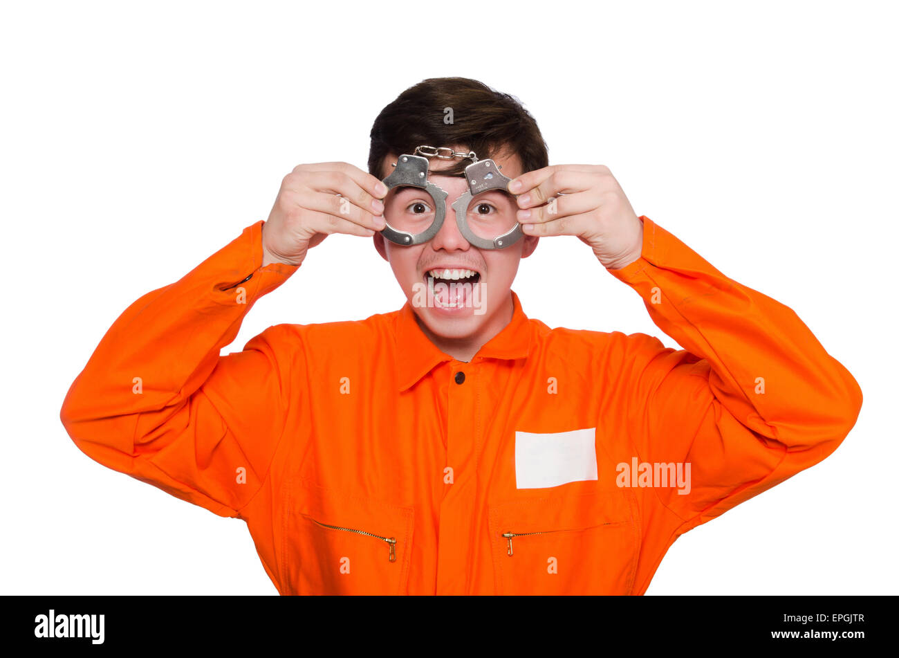Funny prison inmate in concept Stock Photo - Alamy