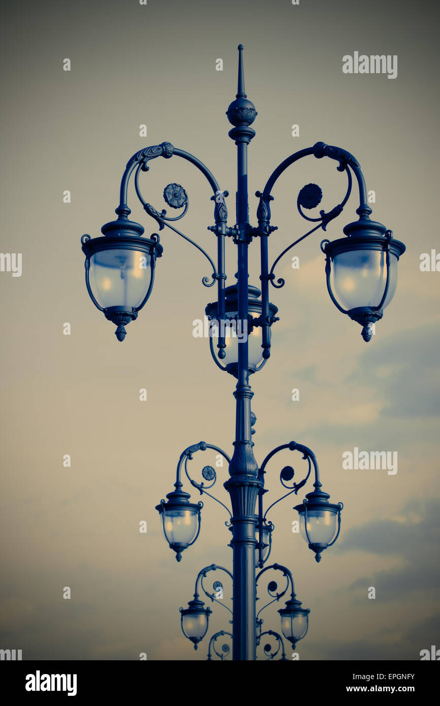 street lamps in the art deco style Stock Photo