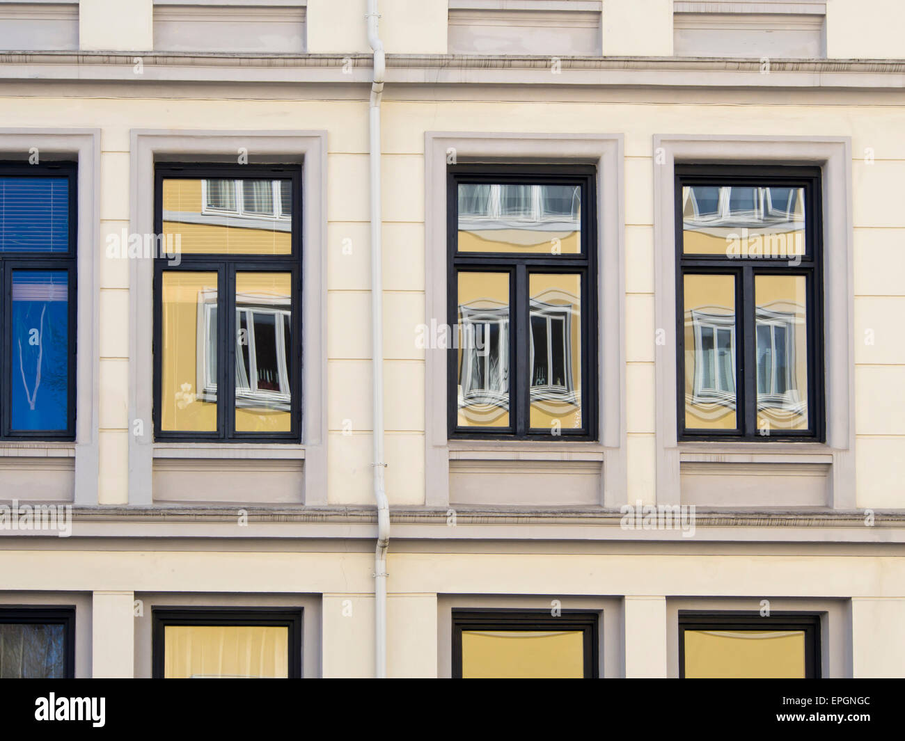 Building facade in the Bislett district of Oslo Norway a popular residential area with buildings from ca 1880 to 1940 Stock Photo