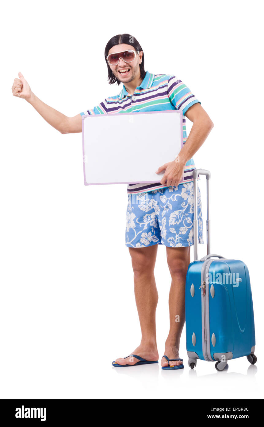 Travelling tourism concept isolated on white Stock Photo - Alamy