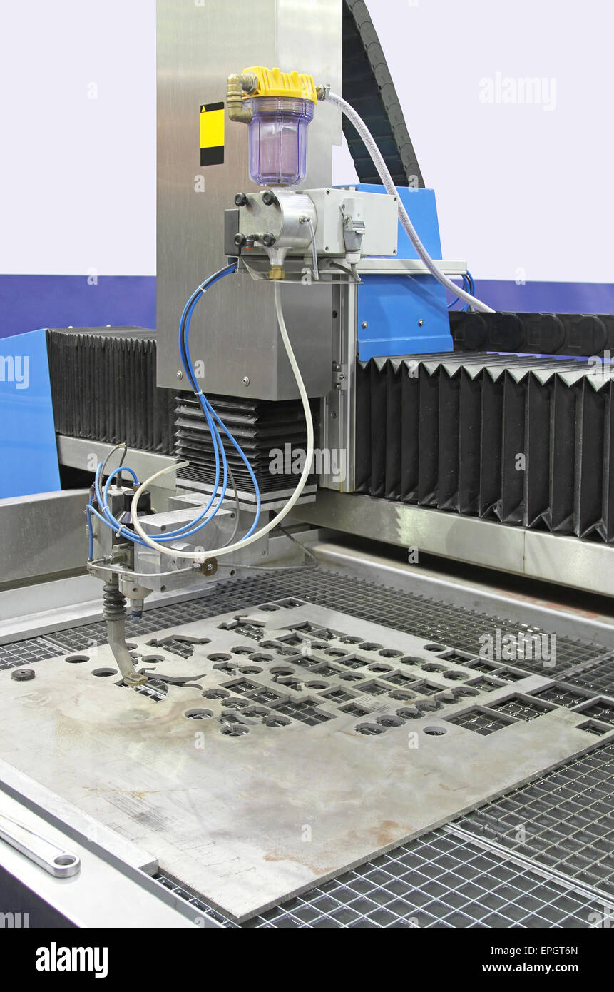 Water jet cutter Stock Photo Alamy