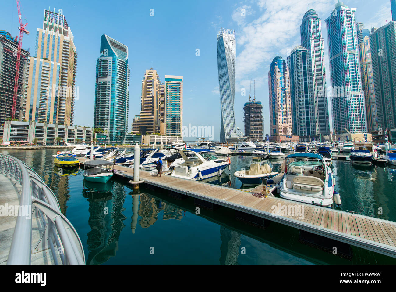 Tall Dubai Marina skyscrapers in UAE Stock Photo - Alamy