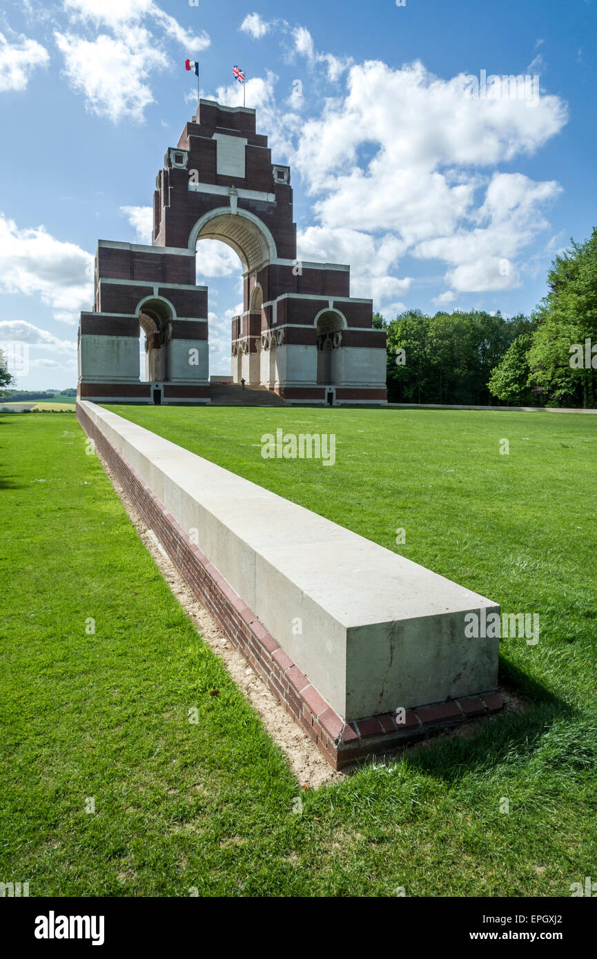 The Somme Battlefield Thiepval Memorial to the Missing on the Somme Stock Photo