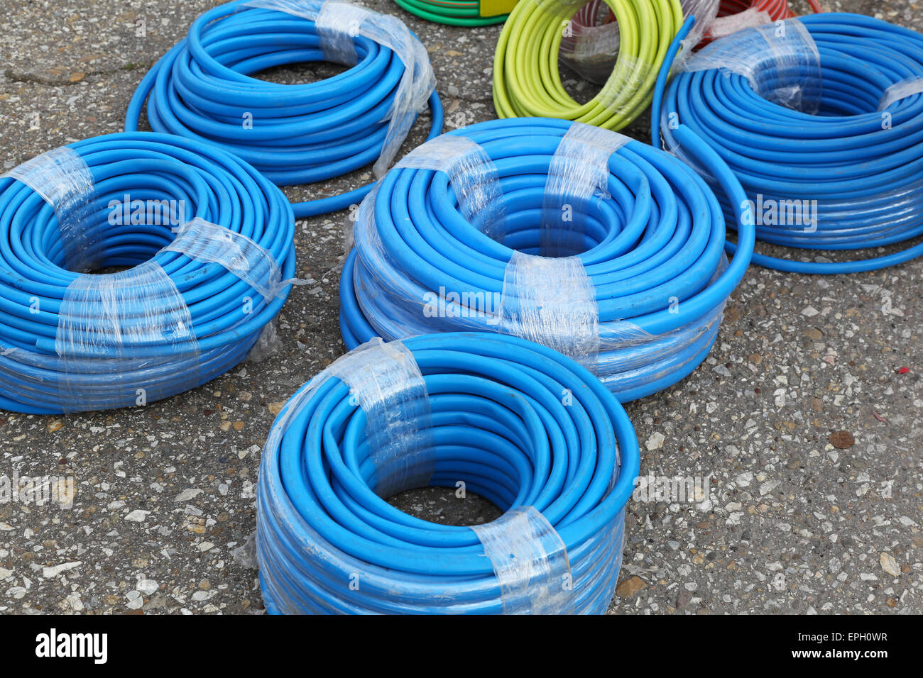 Blue hoses Stock Photo