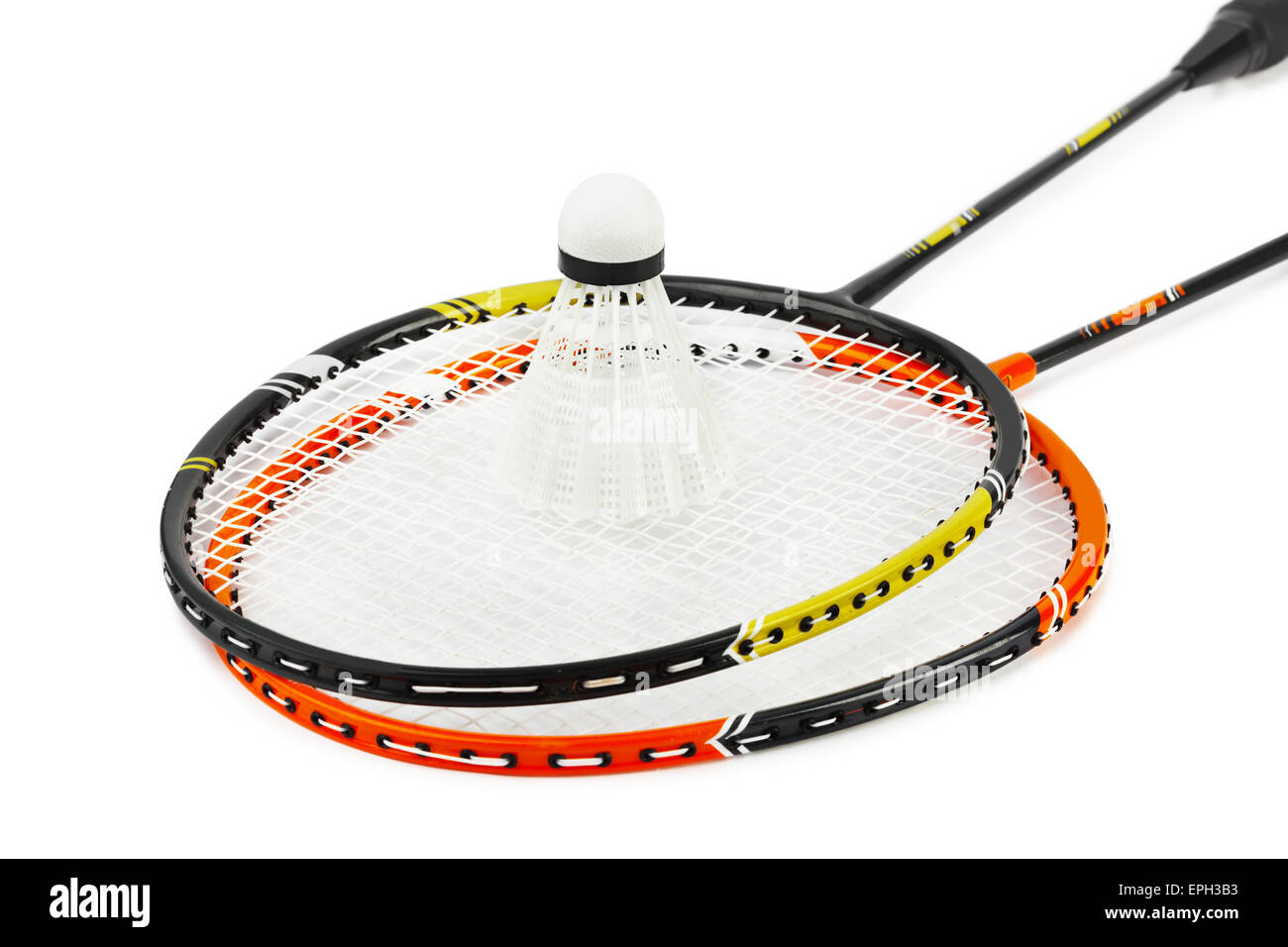 Badminton racket and shuttlecock Stock Photo - Alamy