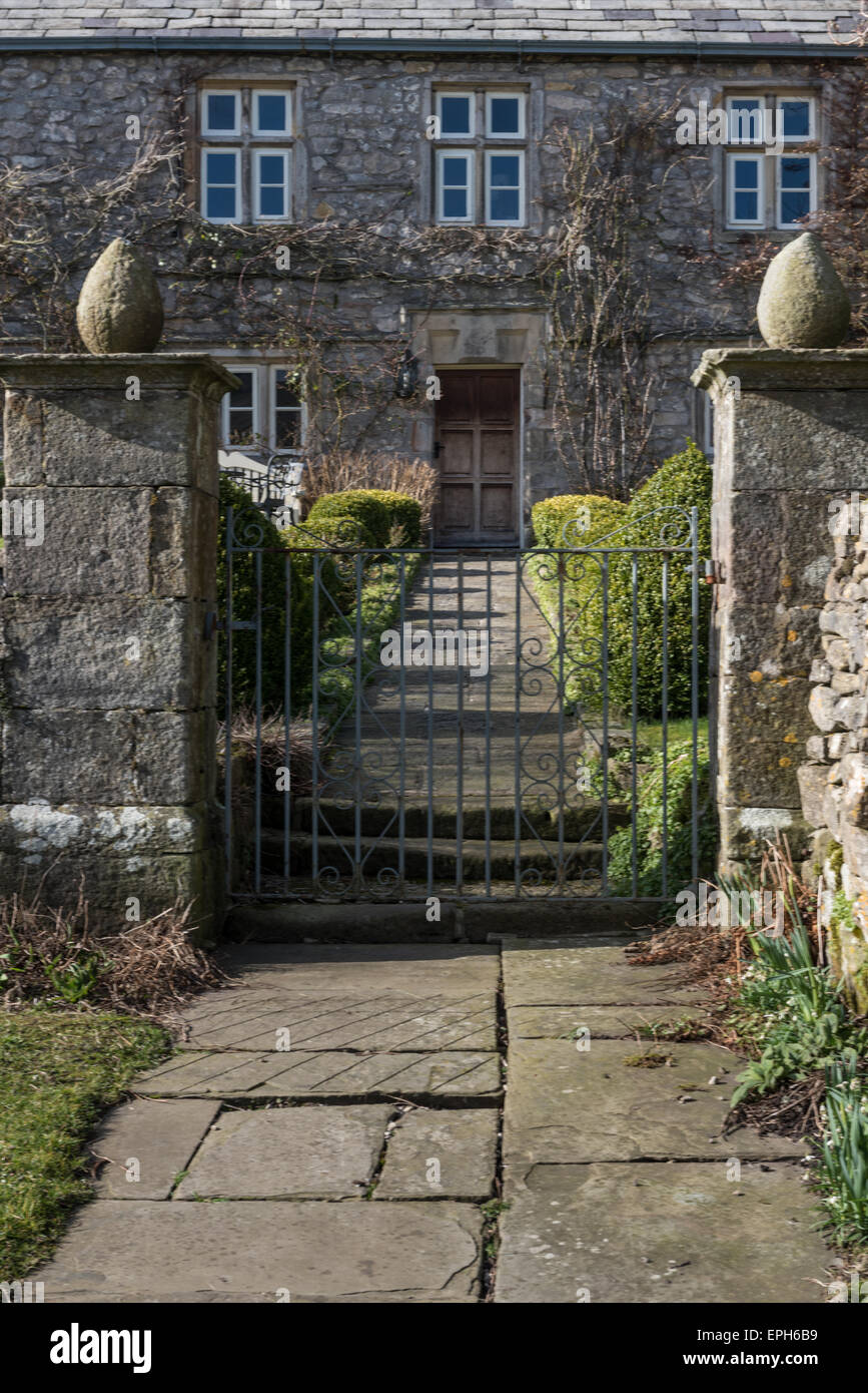 Entrance to Salisbury Hall in Newton in Bowland Stock Photo