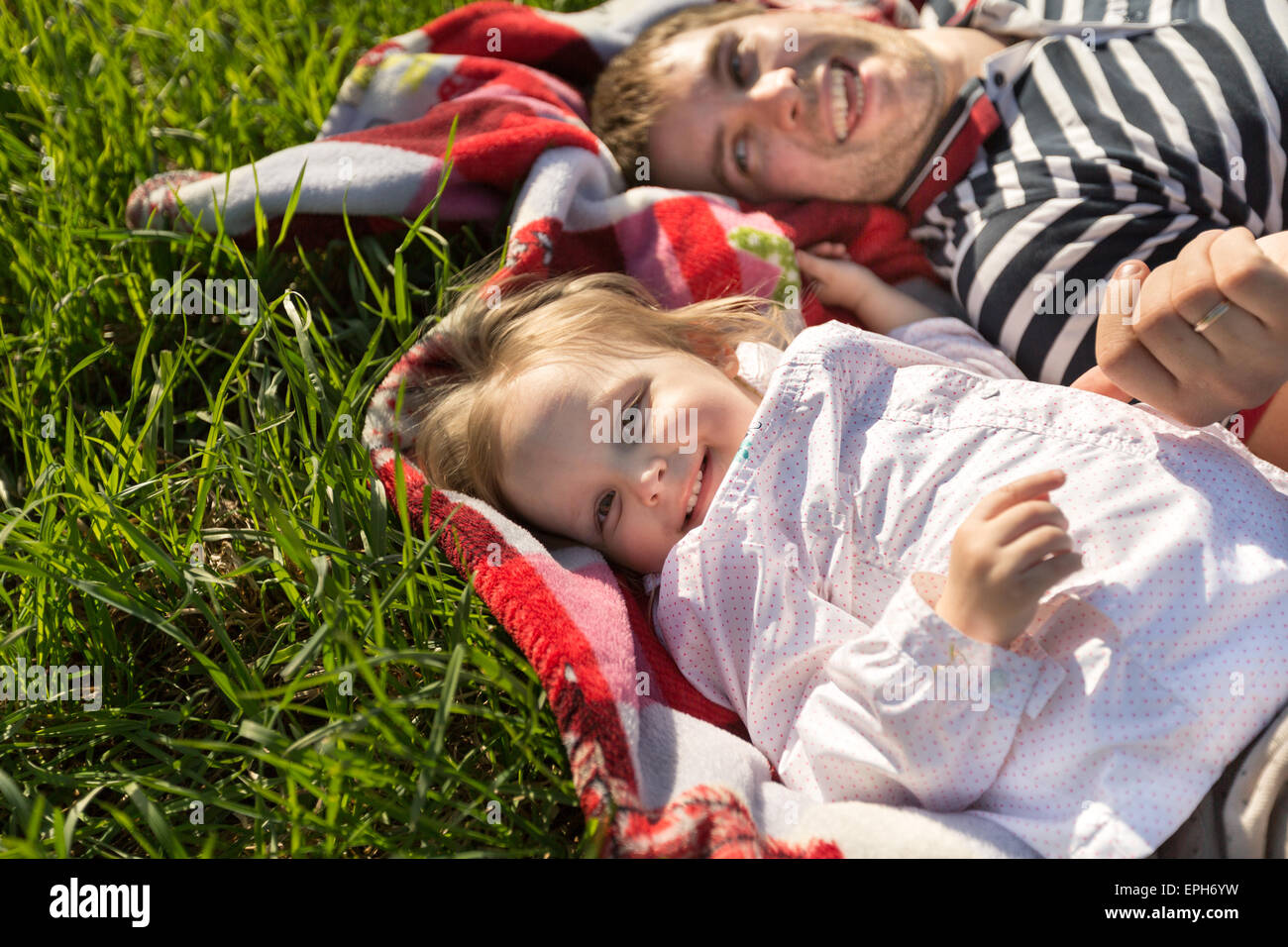 father and daughter in the park Stock Photo - Alamy