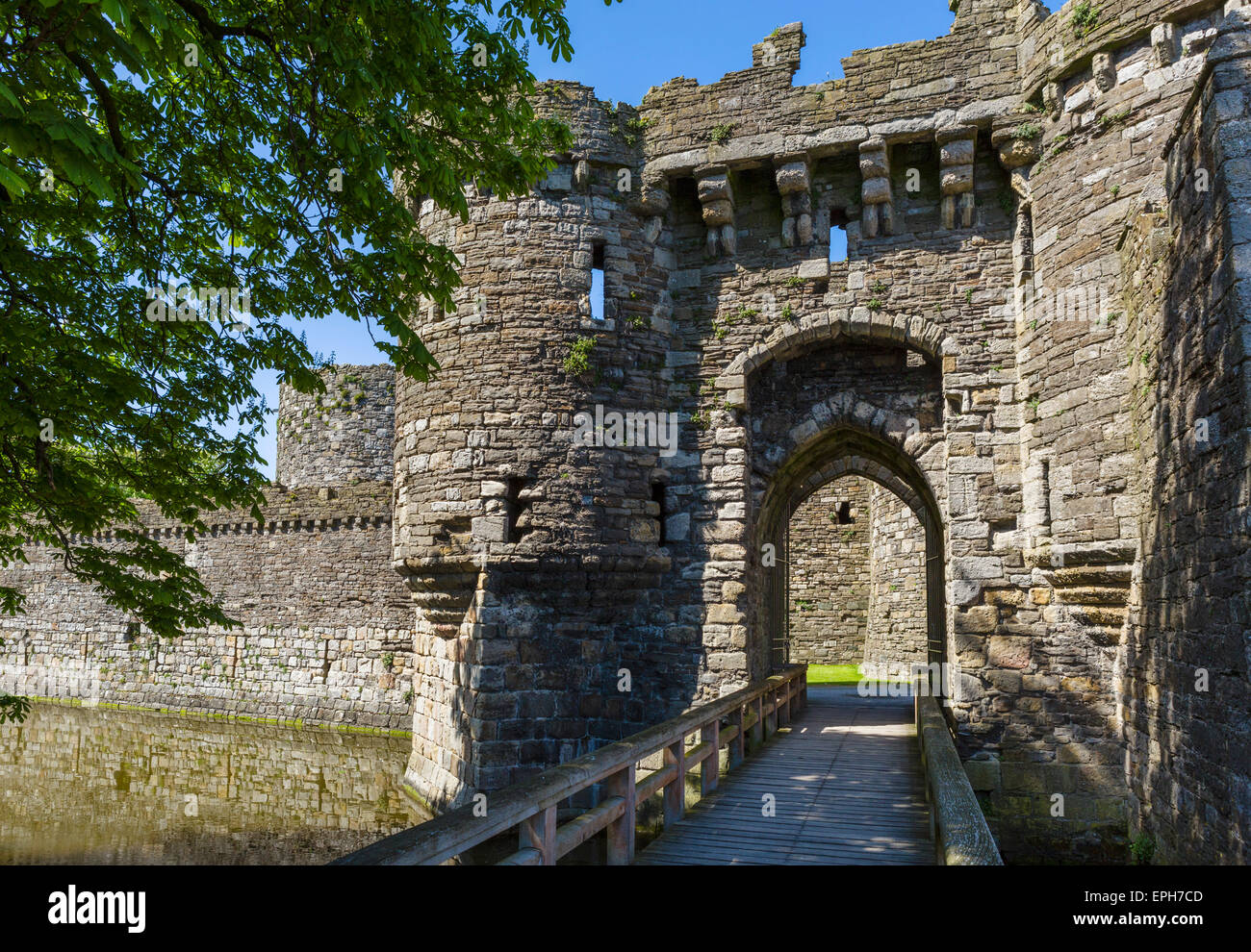 Entrance to Beaumaris Castle, Beaumaris, Anglesey, Wales, UK Stock ...