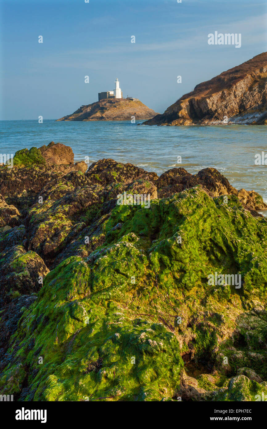 Mumbles Lighthouse, Gower, Swansea, Wales, U.K Stock Photo Alamy
