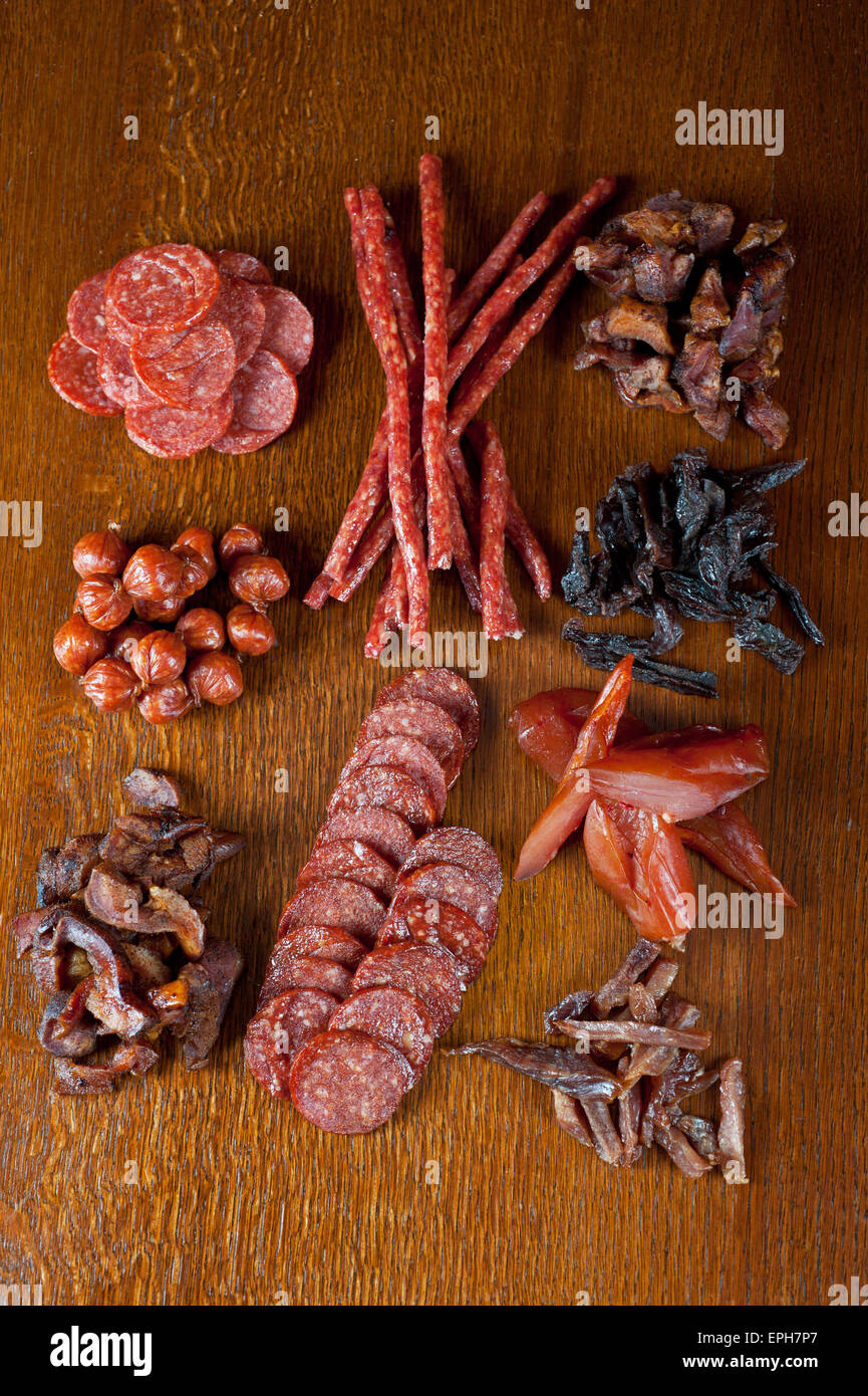 meat and sausages Stock Photo Alamy
