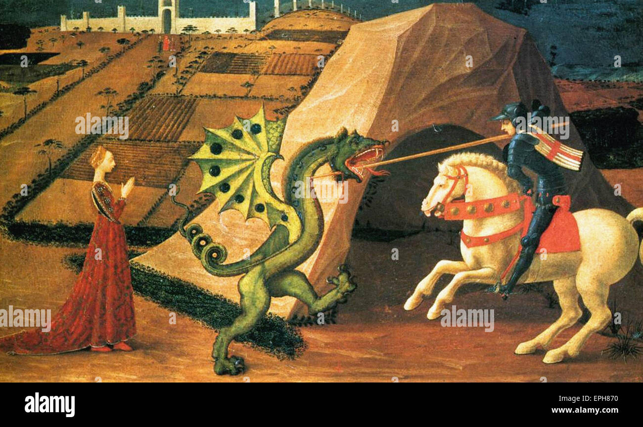 Paolo Uccello  St. George and the Dragon 2 Stock Photo