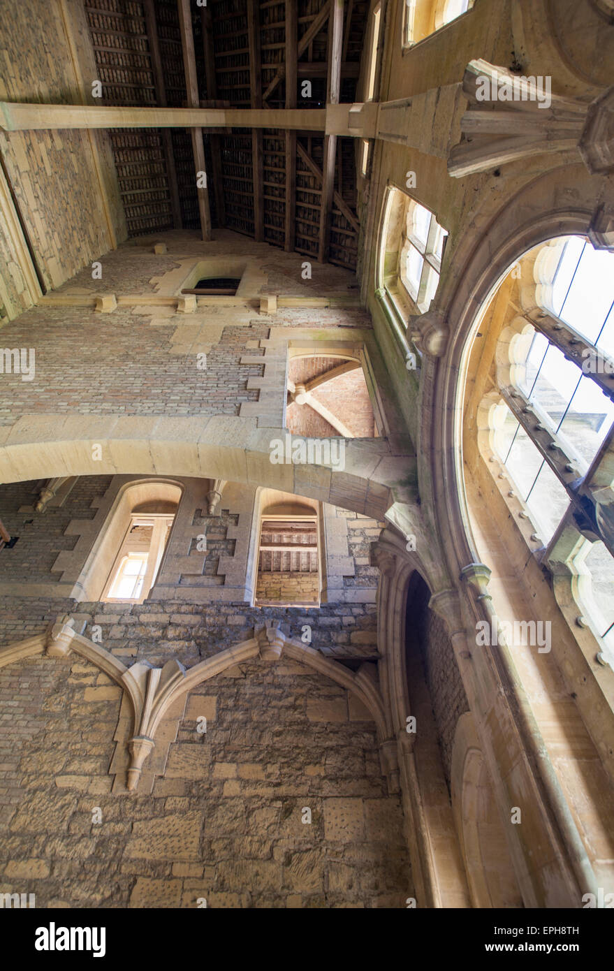 The unfinished interior of Woodchester mansion, Gloucestershire, England Stock Photo