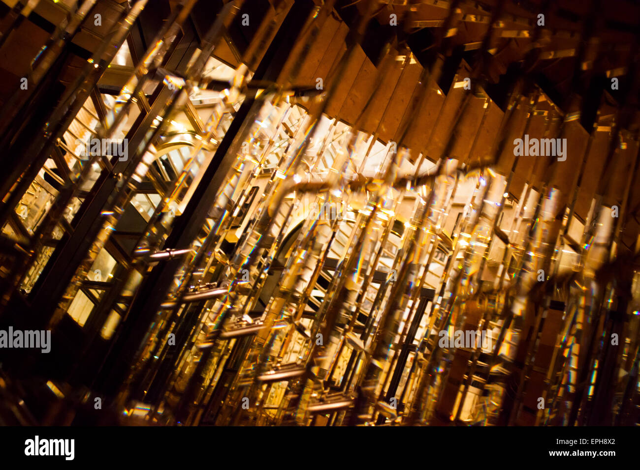 mirrored wall in a staircase Stock Photo - Alamy