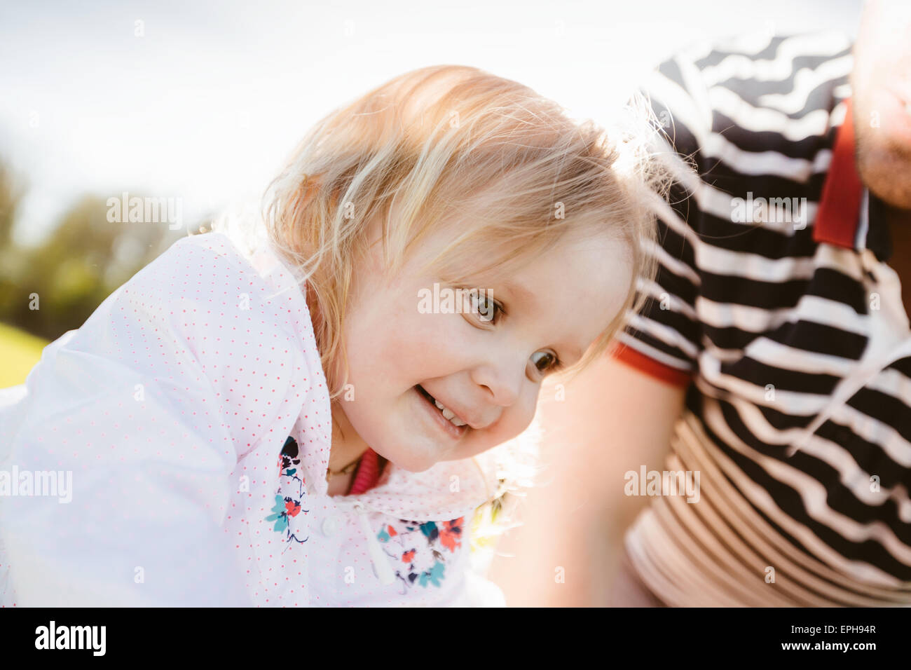 father and daughter in the park Stock Photo - Alamy