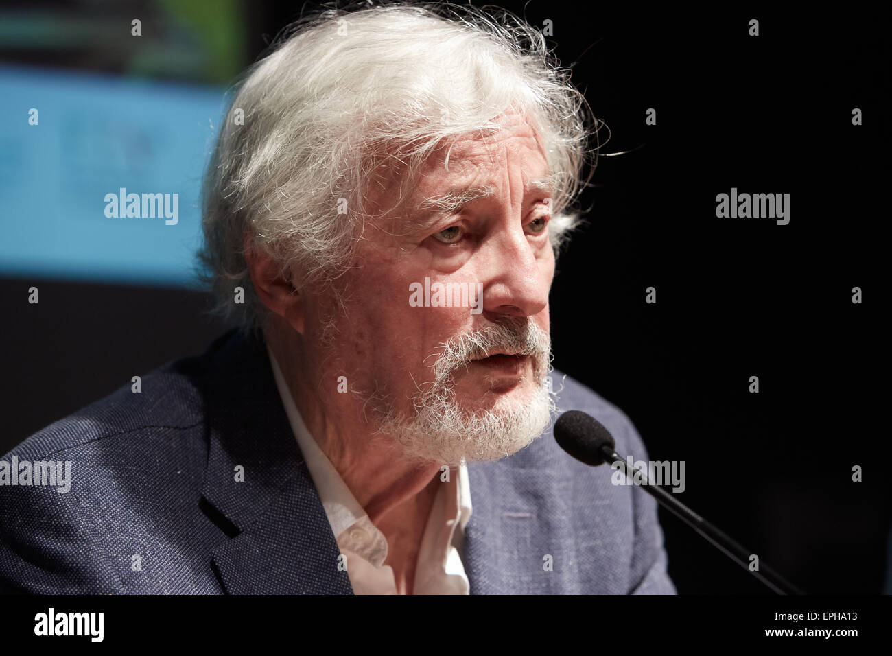 Anthropologist Marc Auge at Salone del Libro, international book fair on May 17, 2015 in Turin. Stock Photo