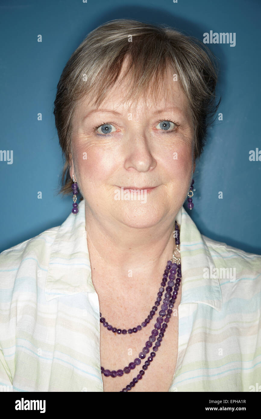 Writer Catherine Dunne at Salone del Libro, international book fair on May 17, 2015 in Turin. Stock Photo