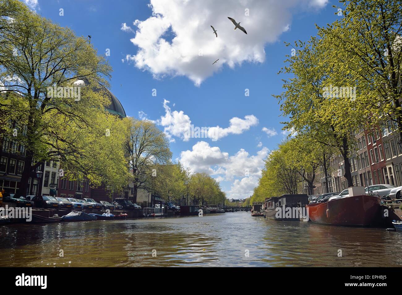 Singel Canal Amsterdam Stock Photo