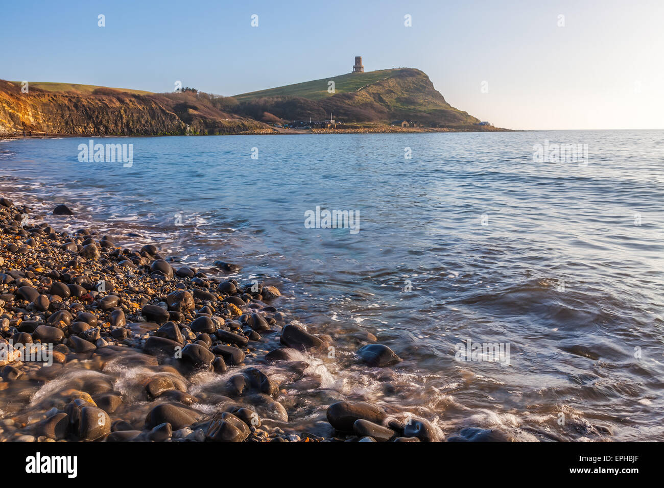 Beautiful pebble beach at Kimmeridge bay on the Jurassic Coast of Dorset England UK Europe Stock Photo