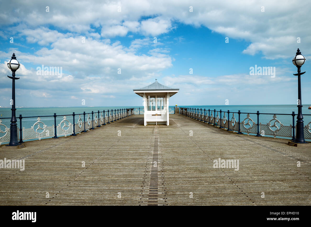 A Victorian seaside pier at Swanage in Dorset Stock Photo