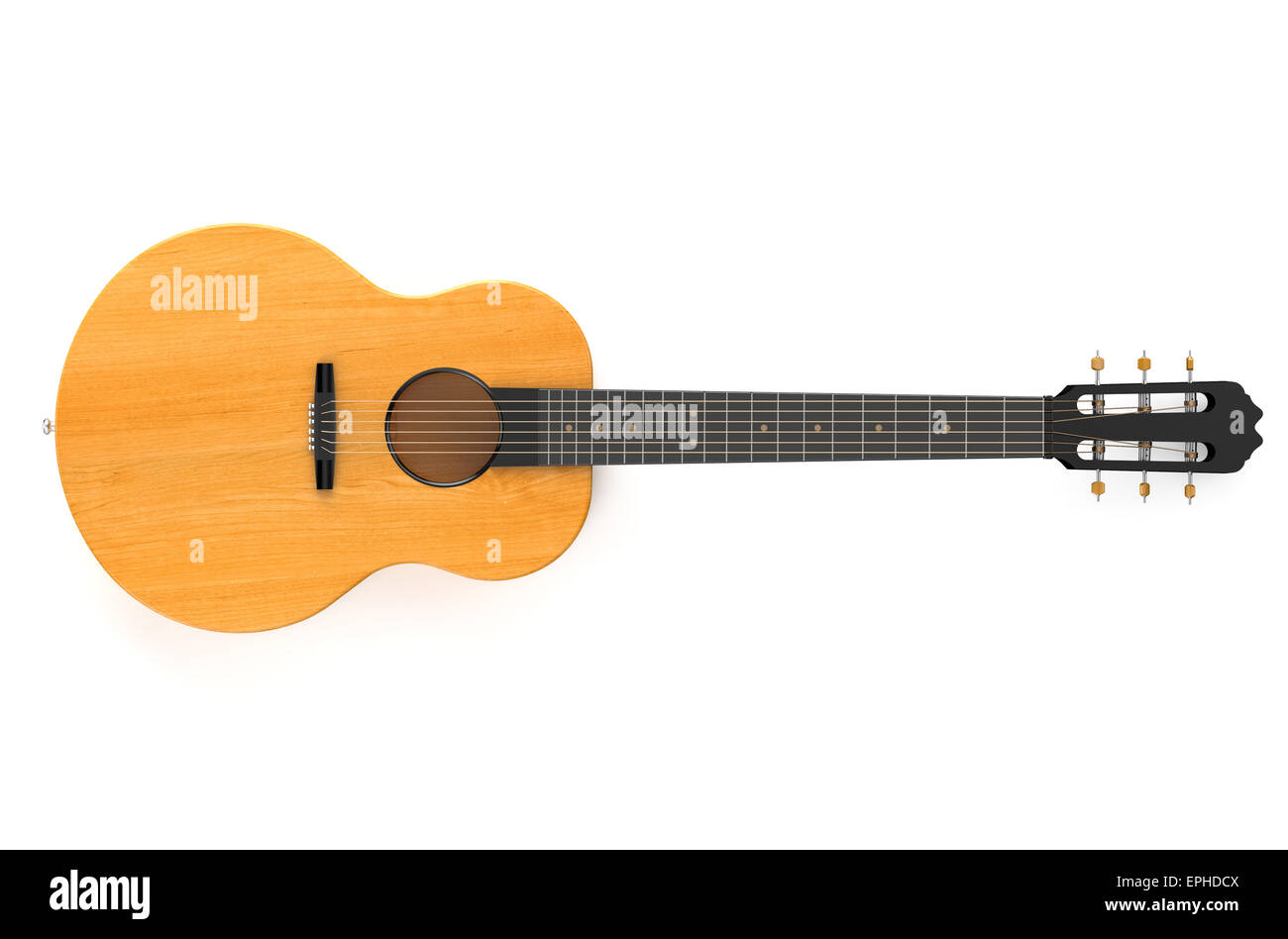 classical wooden guitar isolated on white background Stock Photo Alamy