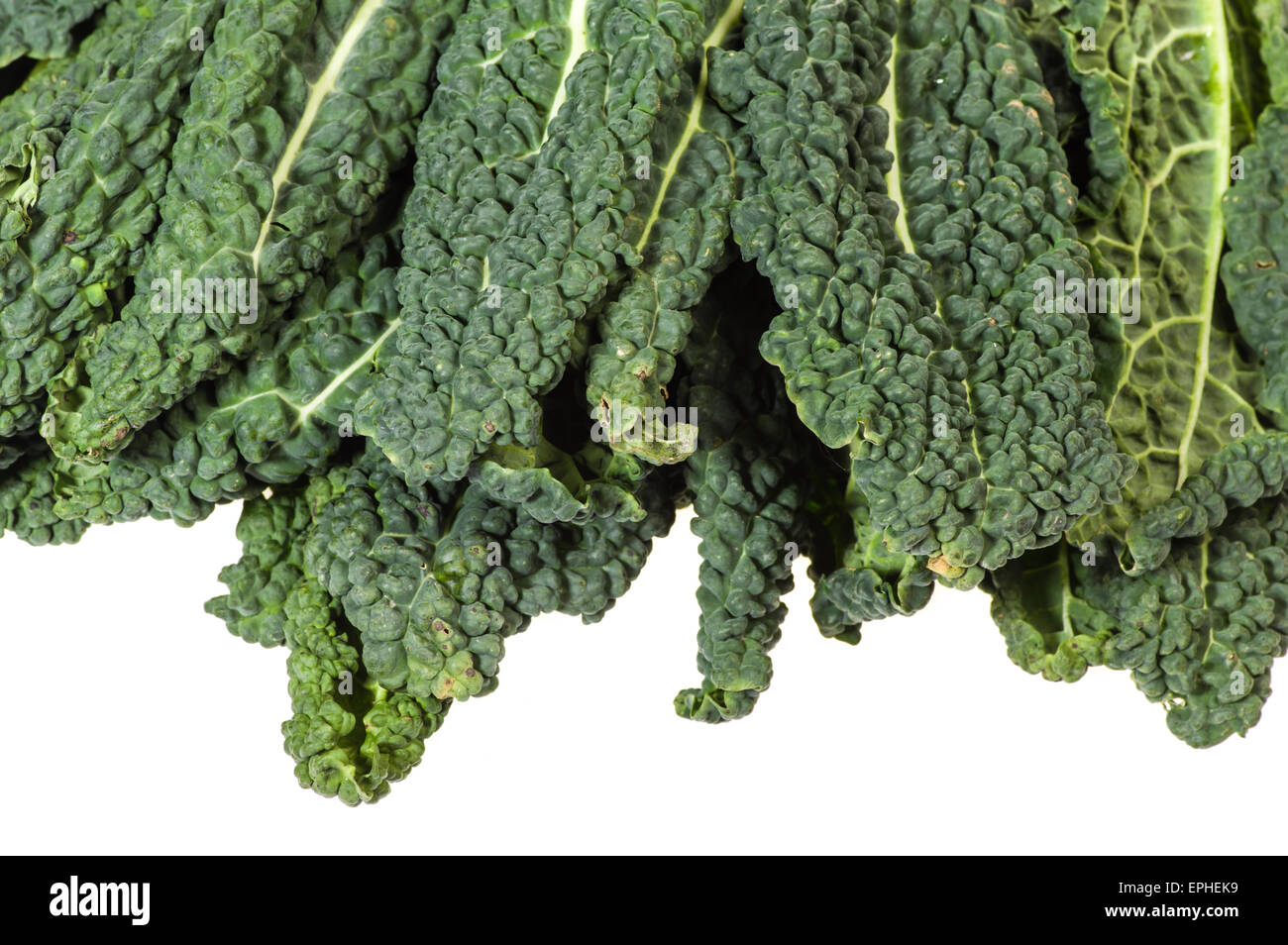 Fresh green kale leaves isolated on white Stock Photo Alamy